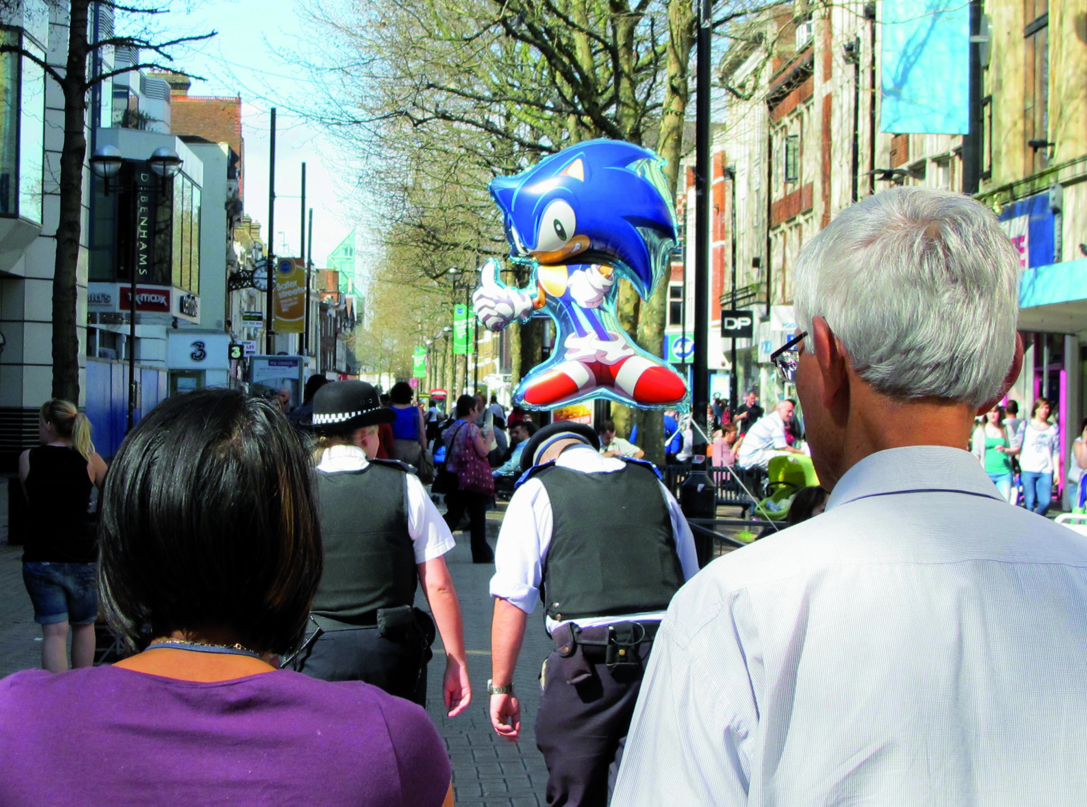police sonic balloon