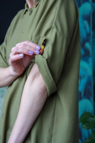 Close up of cuff detail