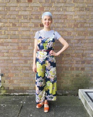 Tilly and the Buttons Safiya dungarees with buttons